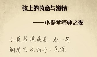 小提琴经典之夜丨弦上的诗意与激情——赵一男个人音乐会