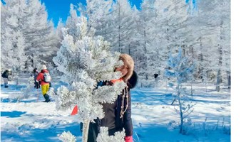 周末元旦1日｜桦皮岭踏雪｜雪后草原天路实景图-震撼你不需要语言-桦皮岭9公里徒步穿越